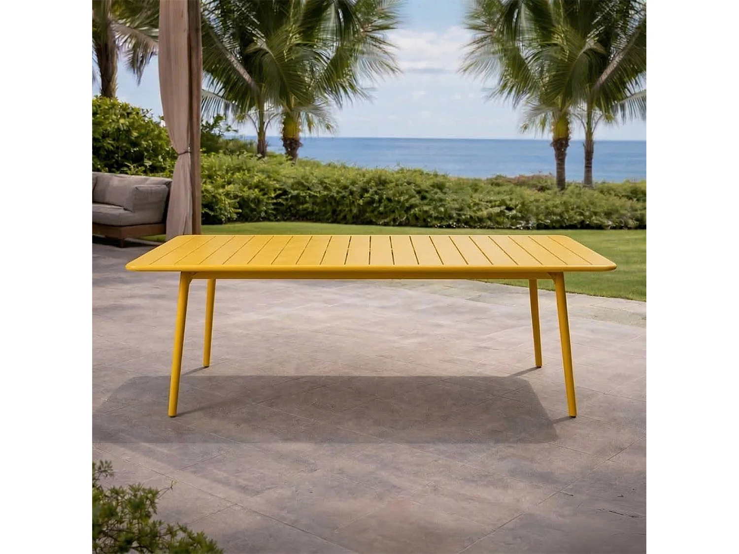 Table de jardin 8-10 places 200cm jaune BERGAME