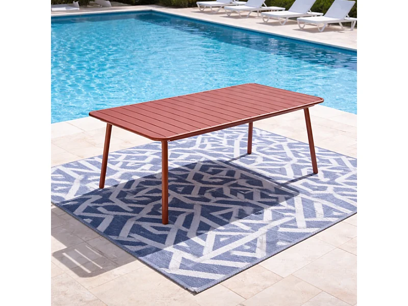 Table de jardin 10-12 places 234cm terracotta BERGAME