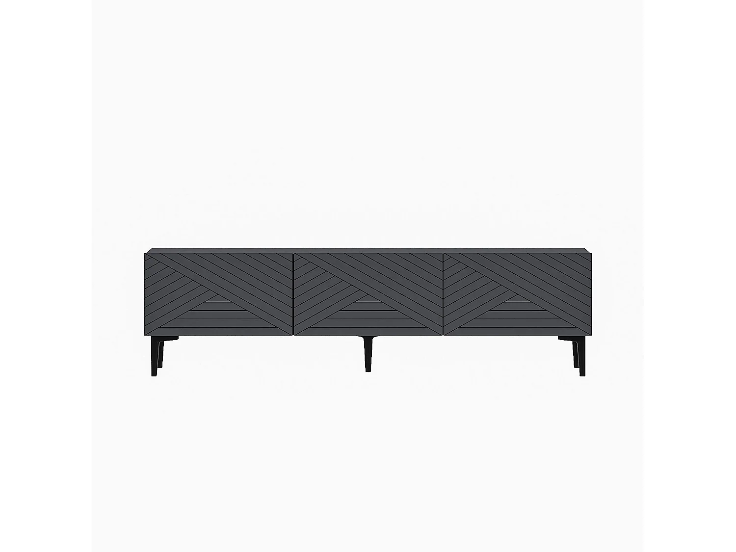 Mobile TV in legno "Felix" 160 x 31,4 x 44,1 cm - Antracite