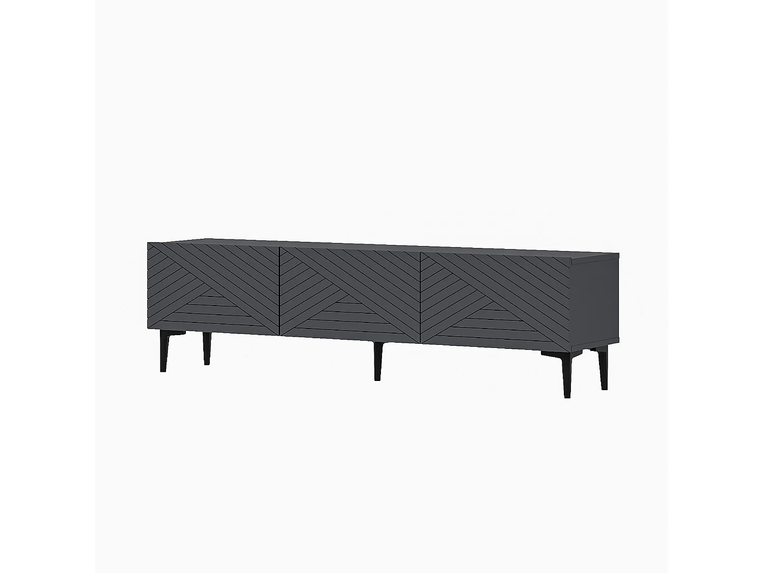 Mobile TV in legno "Felix" 160 x 31,4 x 44,1 cm - Antracite