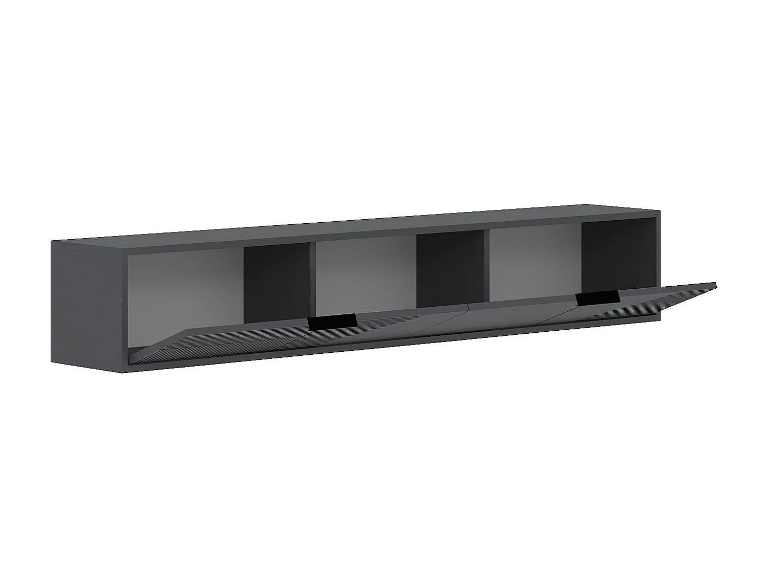 Modern Antracit Trä TV-stativ "Parla" 180 x 30 x 30 cm - Väggmonterad