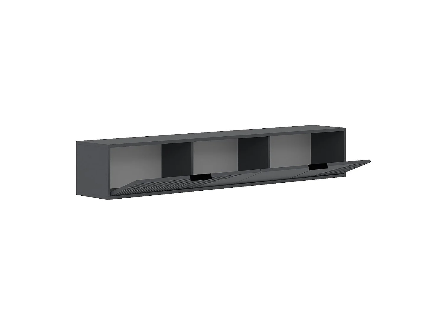Modern Antracit Trä TV-stativ "Parla" 180 x 30 x 30 cm - Väggmonterad