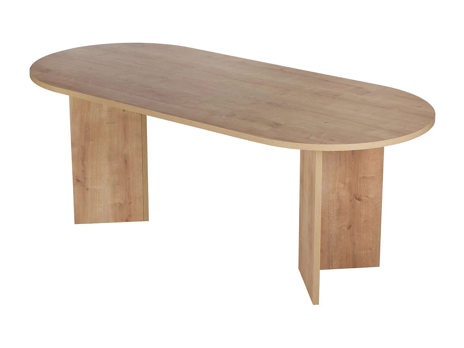 Table à manger en bois "Sabella" 200 x 90 x 75 cm - Chêne saphir