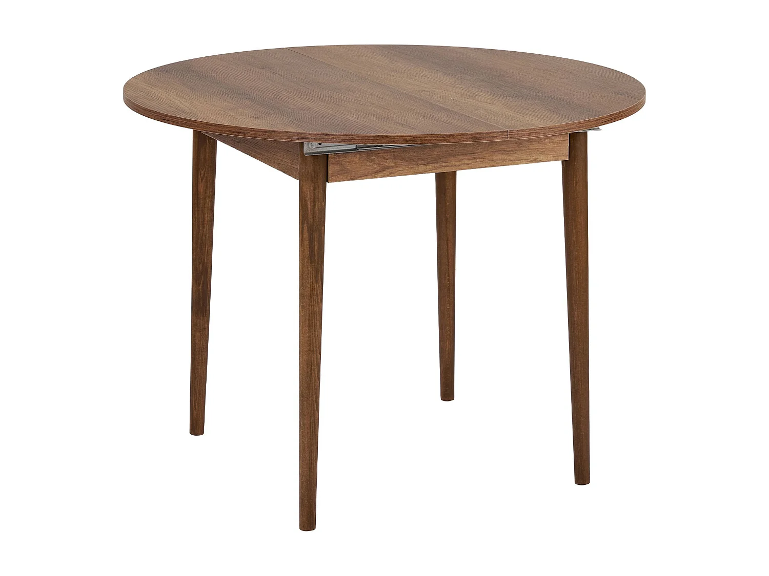 Table à manger extensible en bois "Viona" 100 x 100 x 75 cm - Barok Walnut