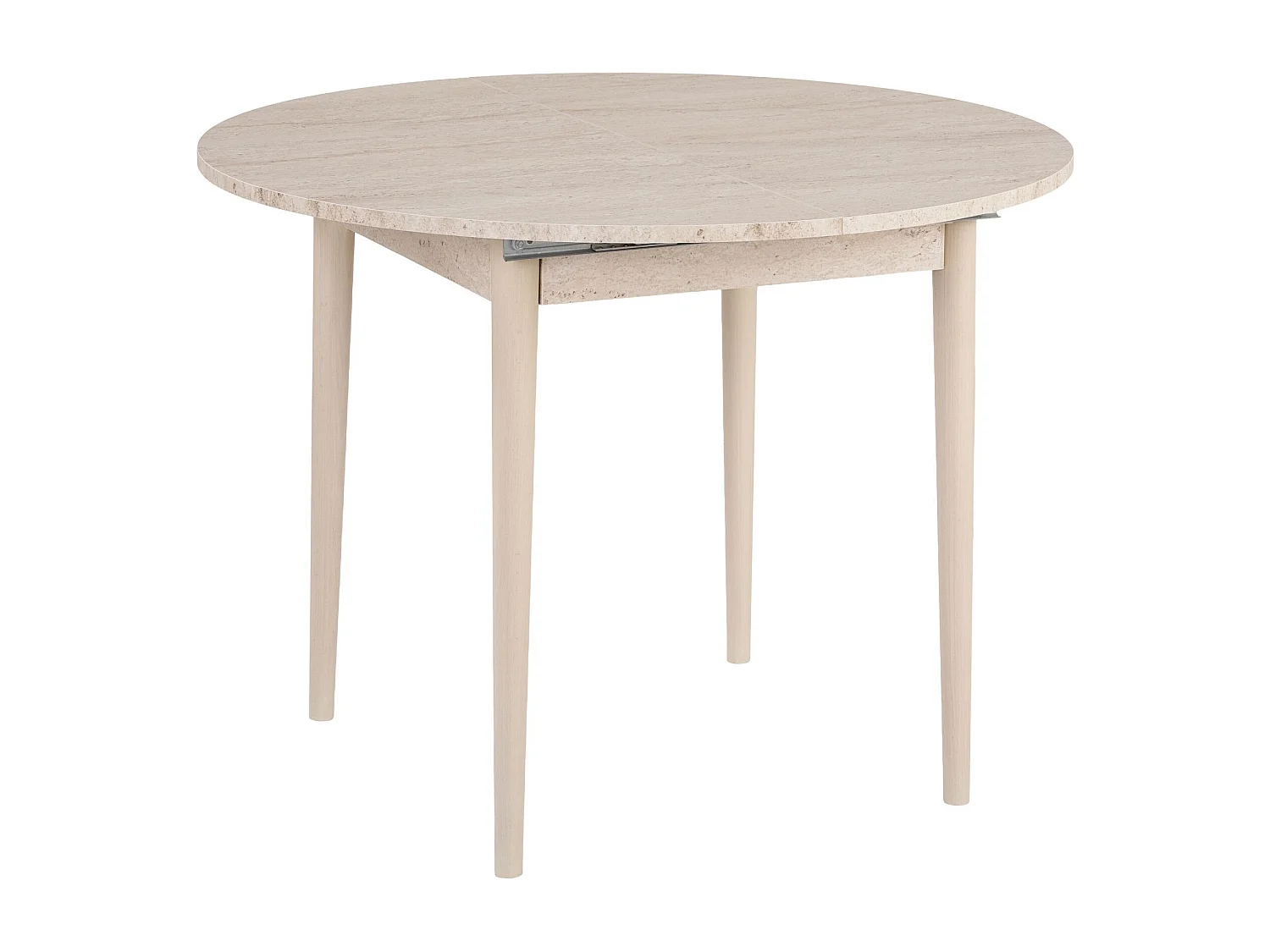 Table à manger extensible en bois "Viona" 100 x 100 x 75 cm - Travertin