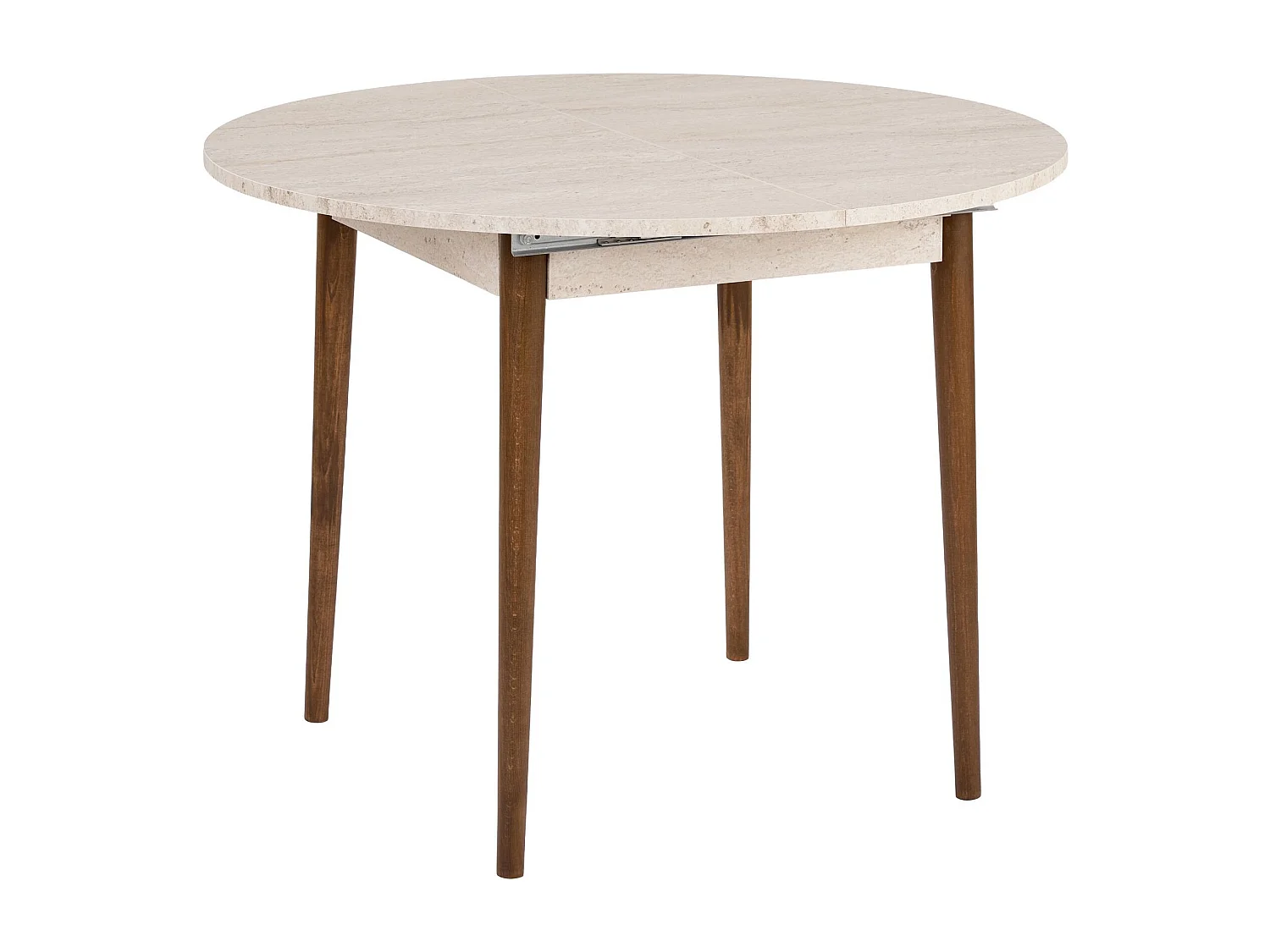 Table à manger extensible en bois "Viona" 100 x 100 x 75 cm - Travertin