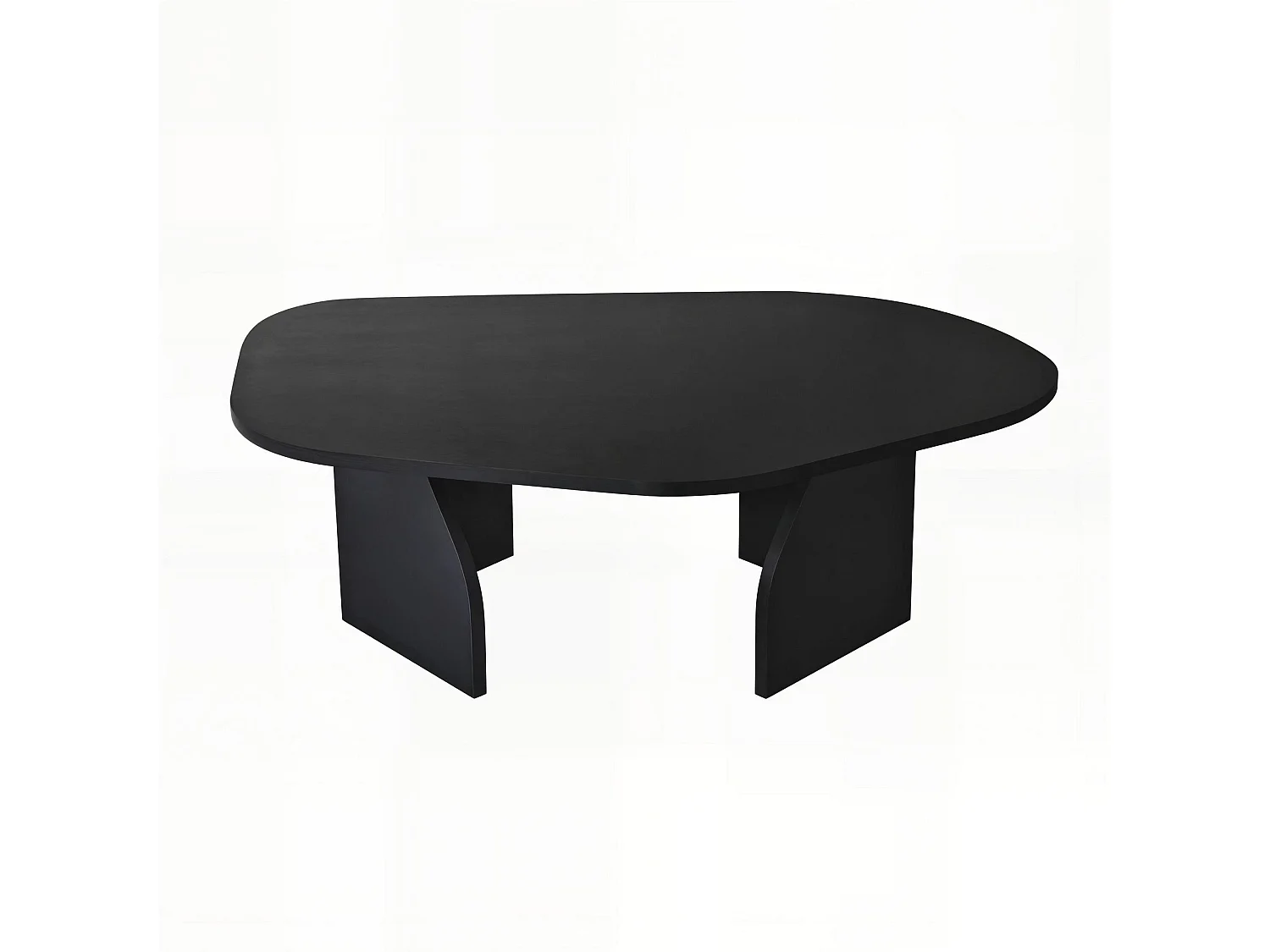 Table basse en bois "Rock" 100 x 60 x 35 cm - Noir