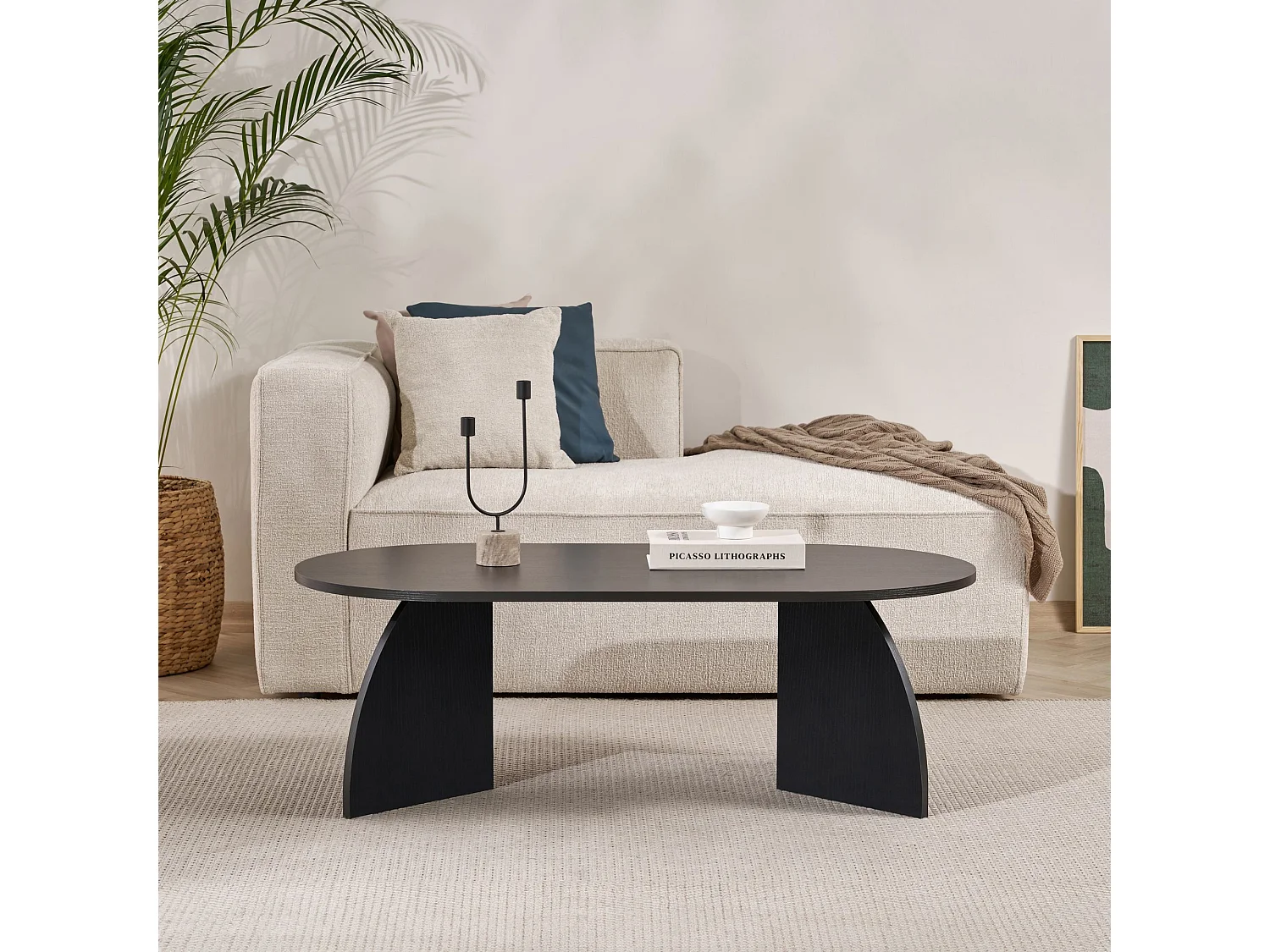 Tavolino in legno "Melina" 120 x 60 x 40 cm - Bois Noir