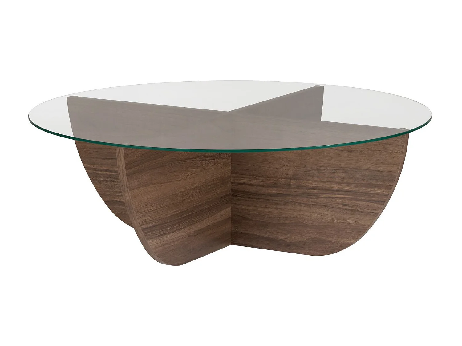 Glazen salontafel "Liya" 90 x 90 x 30 cm - Notelaar
