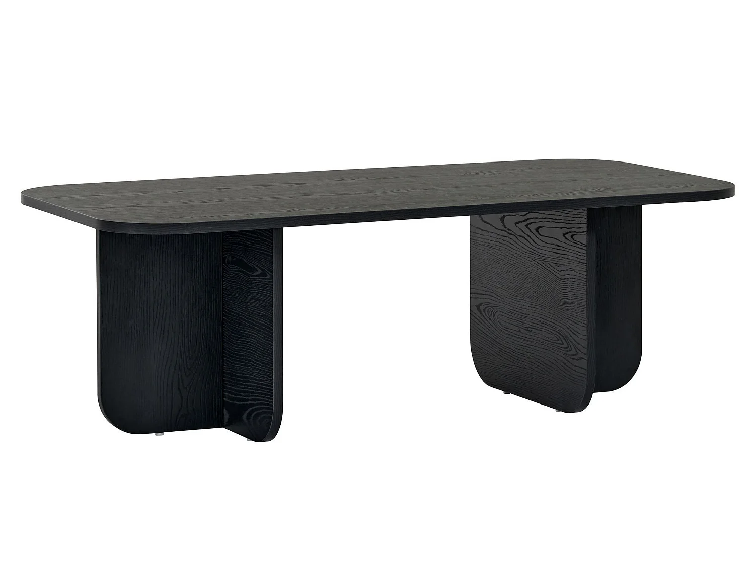 Modernt Svart Trä Kaffebord "Akira" 120 x 60 x 41 cm - Elegant Design för Vardagsrummet