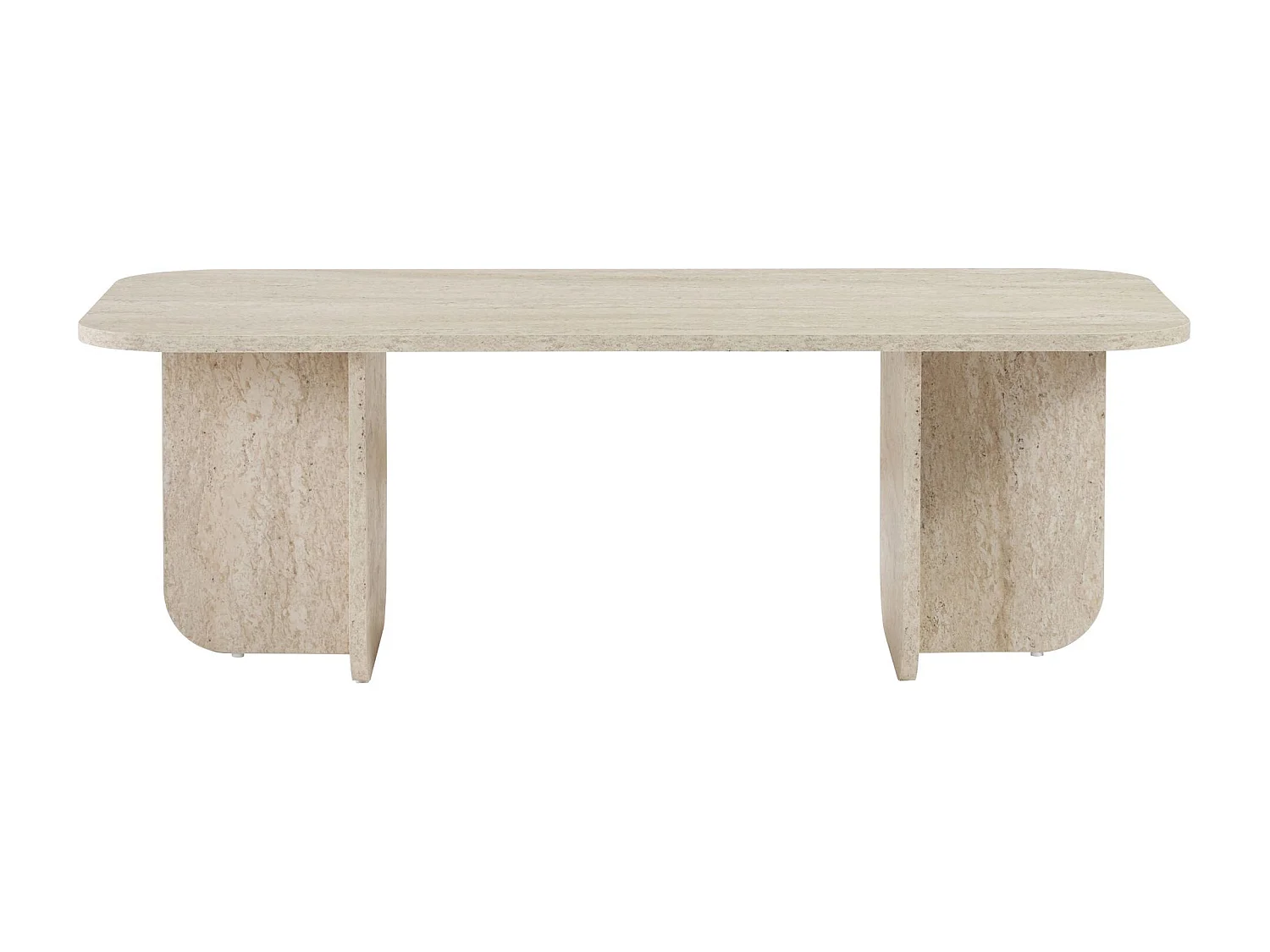 Houten salontafel "Akira" 120 x 60 x 41 cm - Travertin