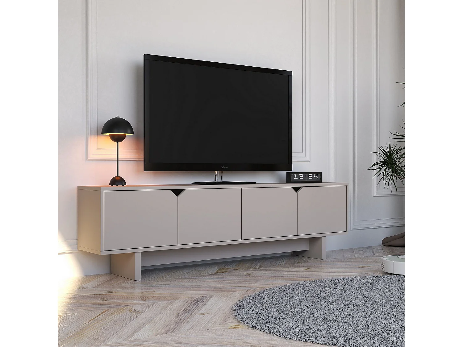 Meuble TV en bois "Oz" 180 x 30 x 50 cm - Beige