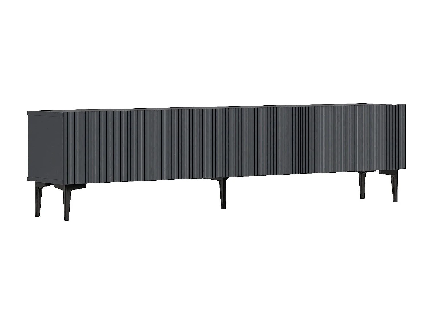Moderne Antracietgrijze Houten TV-standaard "Oscar" - 180 x 31 x 45 cm - Elegant Ontwerp