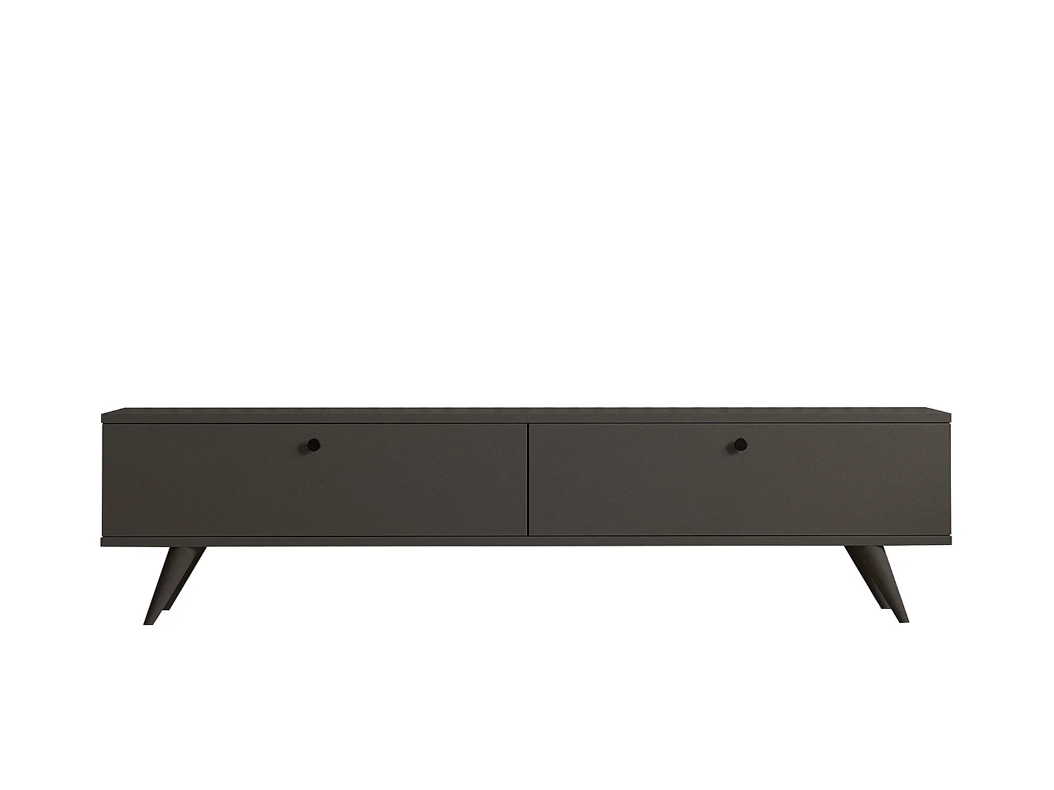 "Parlak" TV-bänk i trä - Modern design - 160 x 25 x 40 cm - Antracitgrå