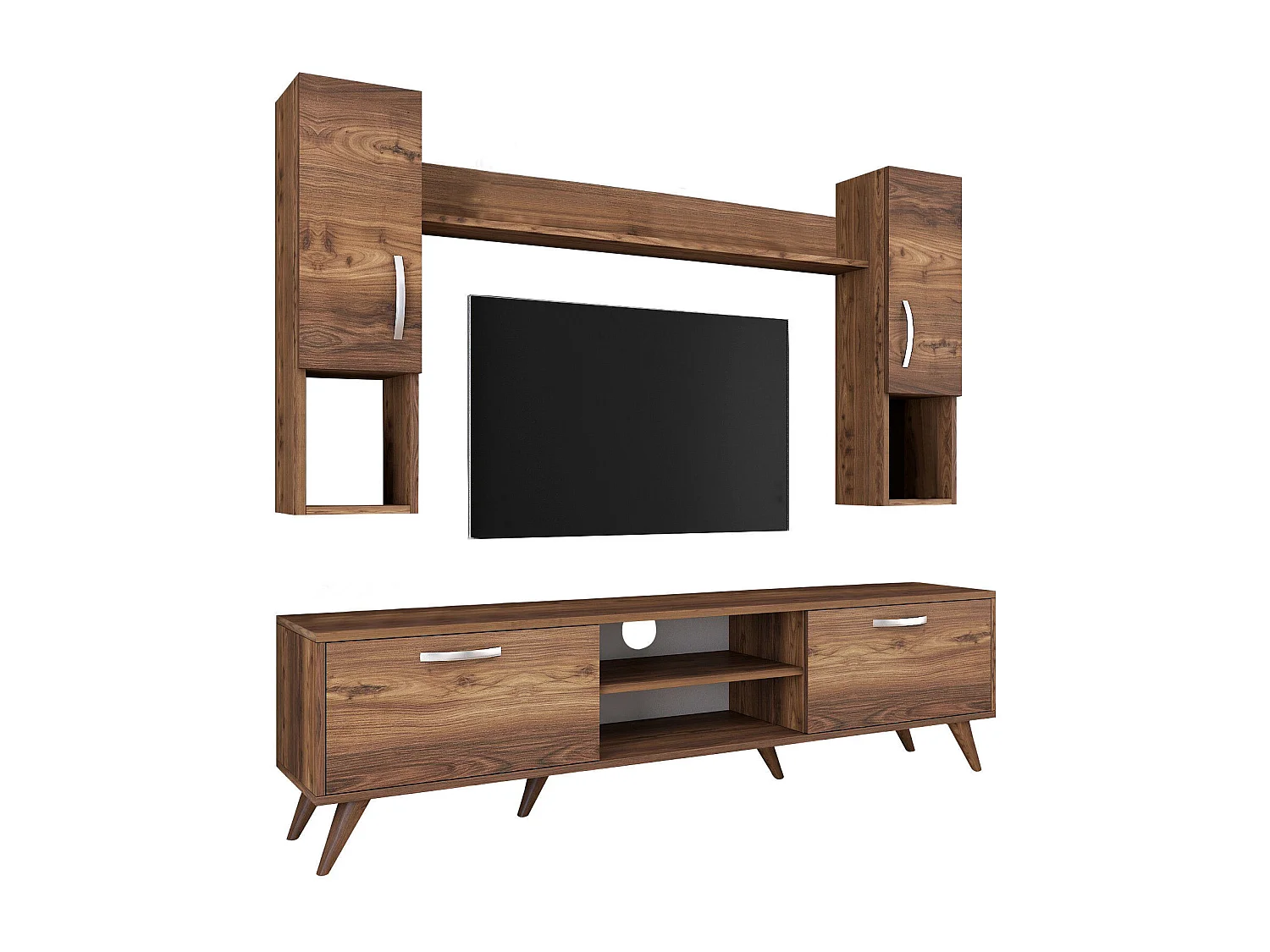 "Mezalun Houten TV-standaard - Modern Ontwerp - Bruin - 180 x 35 x 48 cm"