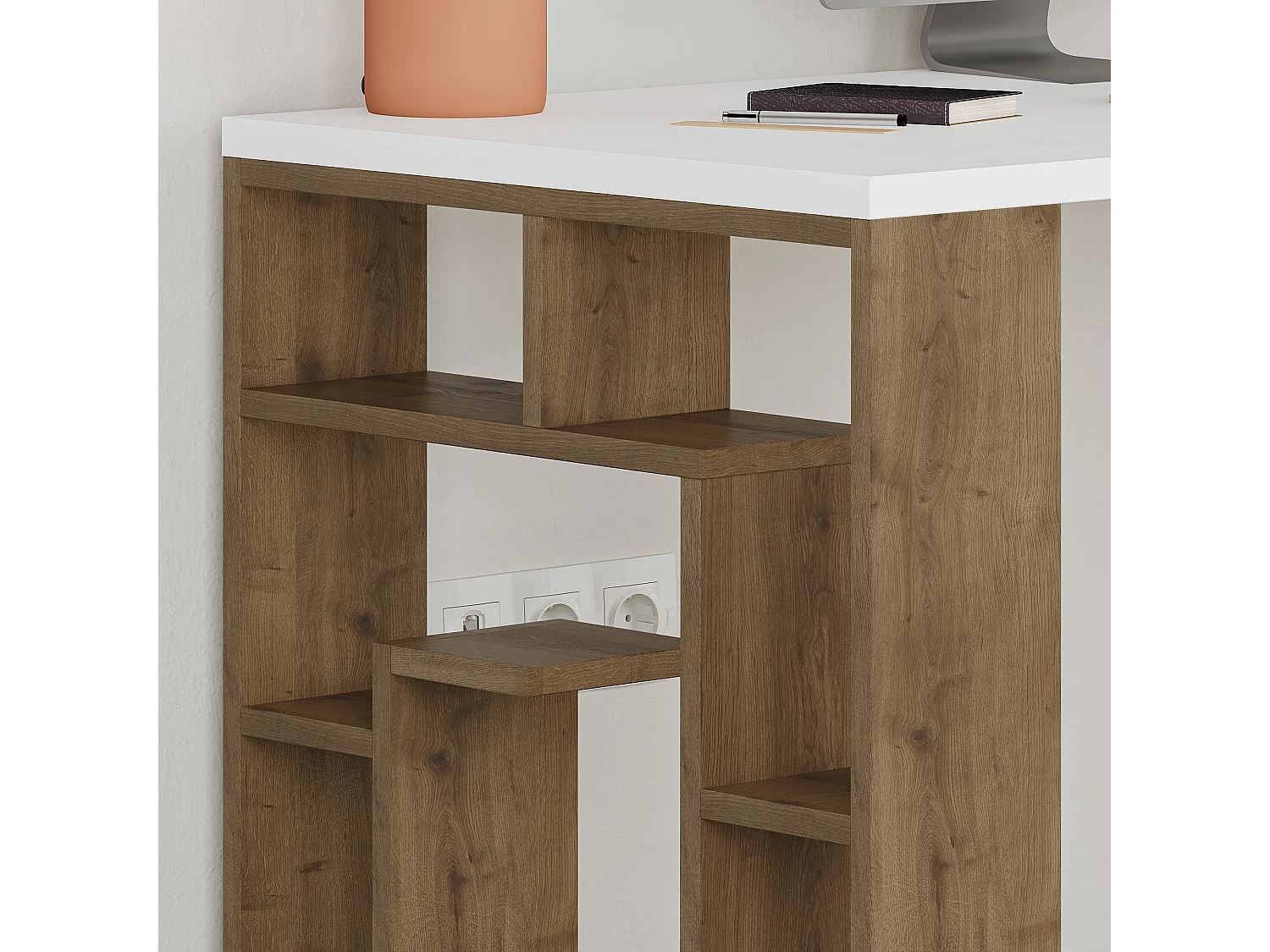 Holzschreibtisch "Maze" 140 x 60 x 75 cm - Weiß