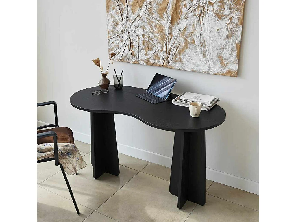 bureau en bois "infini" 120 x 60 x 75 cm - Noir