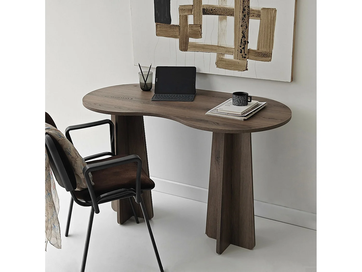 bureau en bois "infini" 120 x 60 x 75 cm - Noyer