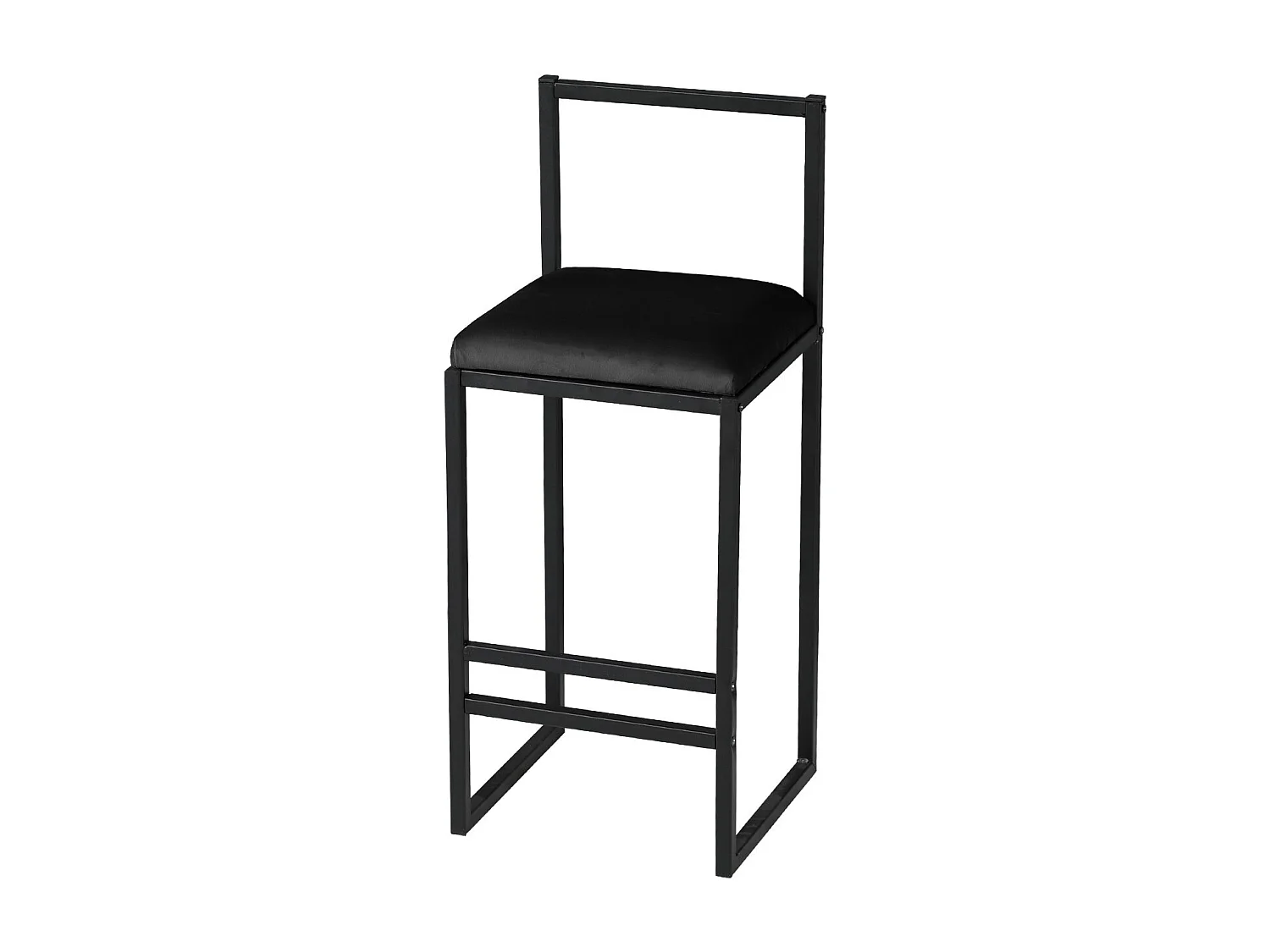 Tabouret de bar en métal "Nordic" 35 x 35 x 84 cm - Noir