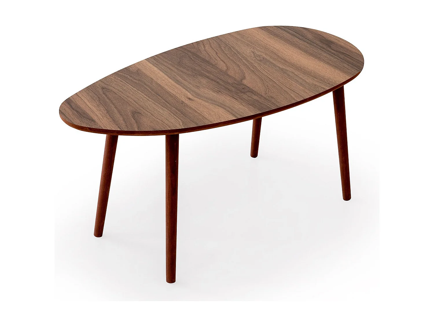 Tavolino in legno "Nora" 100 x 50 x 45 cm - Noce