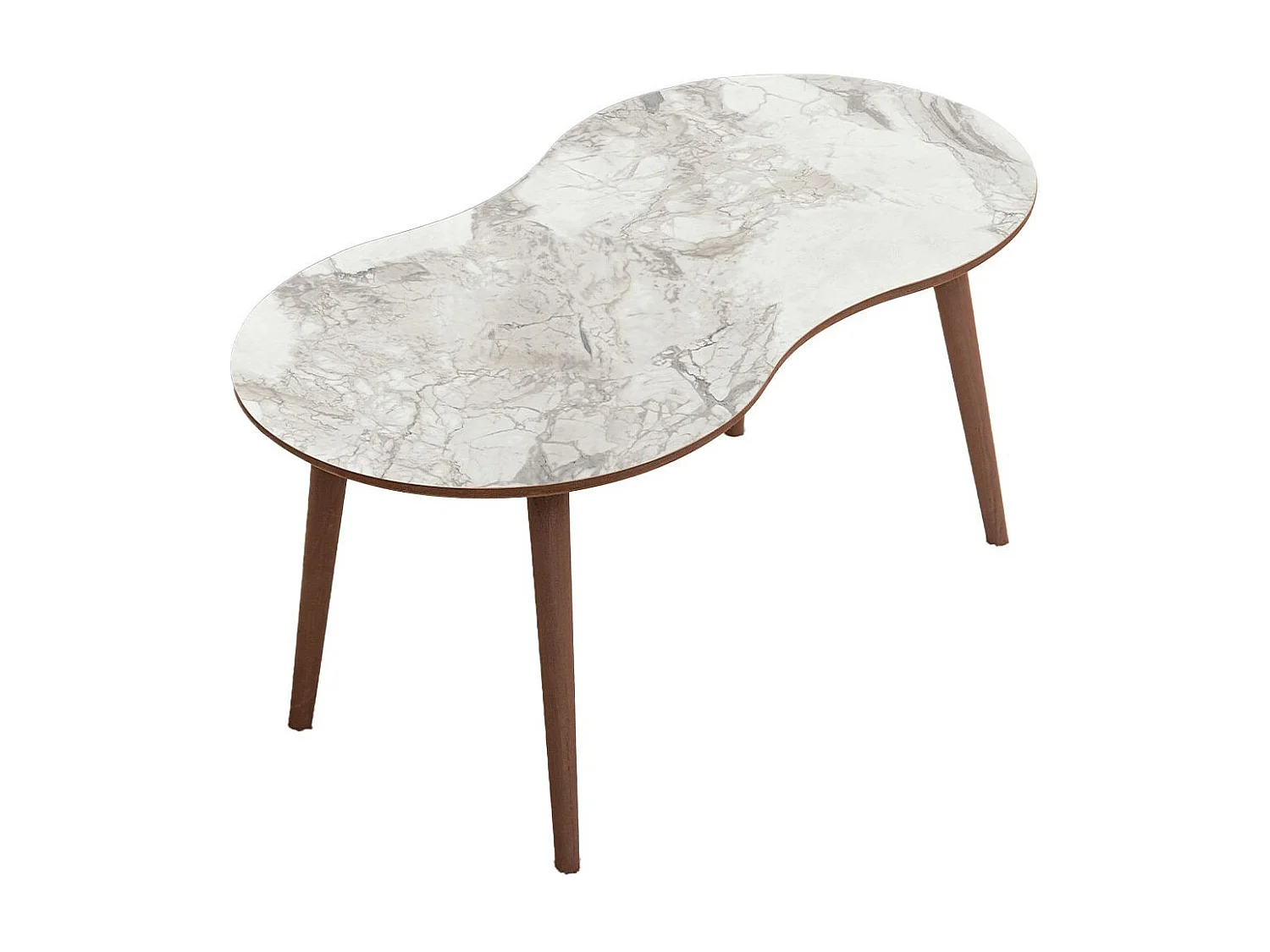 Table basse en bois "Moon" 99 x 54 x 45 cm - Blanc