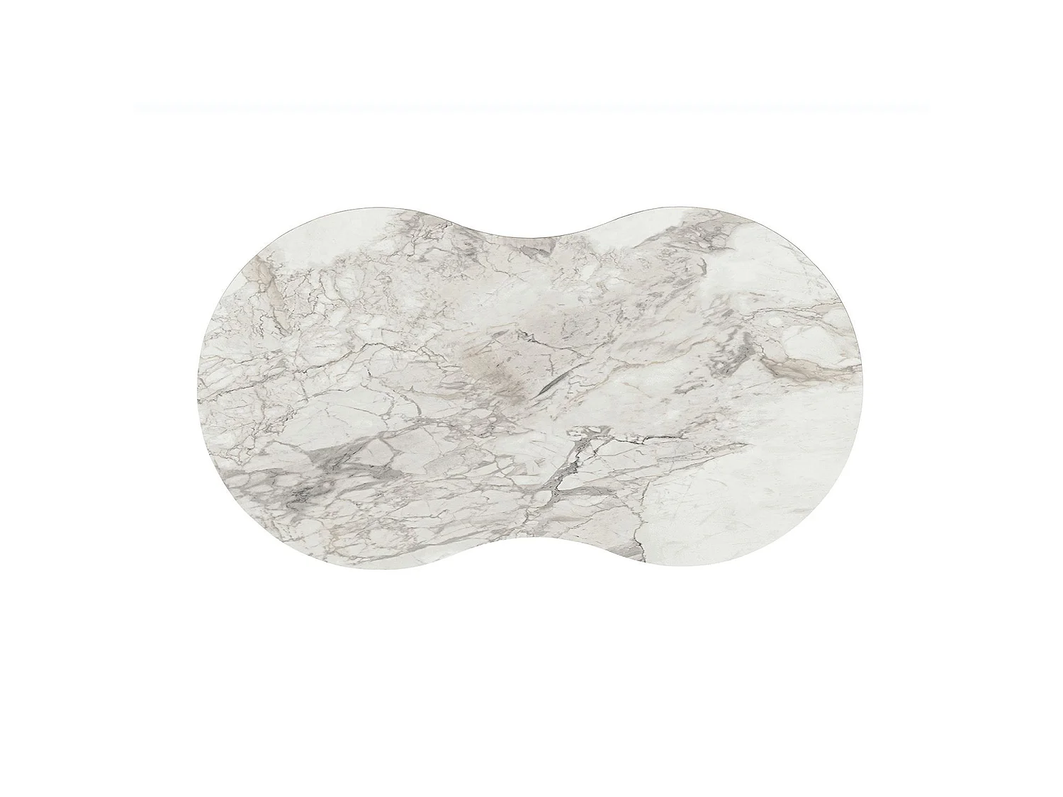 Holz-Couchtisch "Moon" 99 x 54 x 45 cm – Weiß