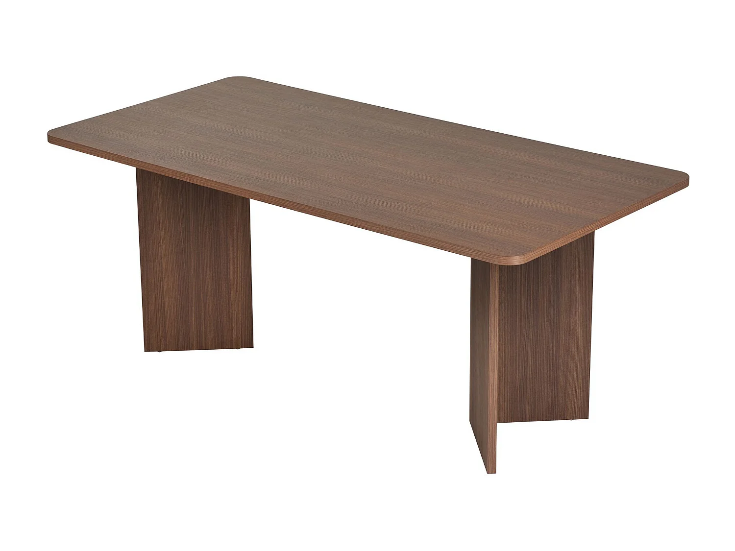 Table à manger en bois "Linza" 180 x 90 x 75 cm - Noyer