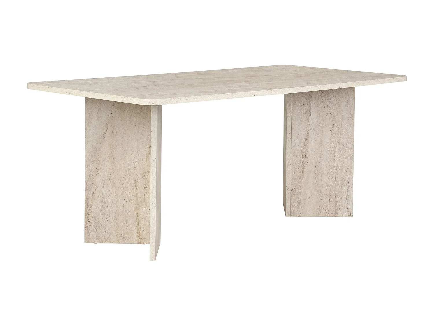 Table à manger en bois "Linza" 180 x 90 x 75 cm - Travertin