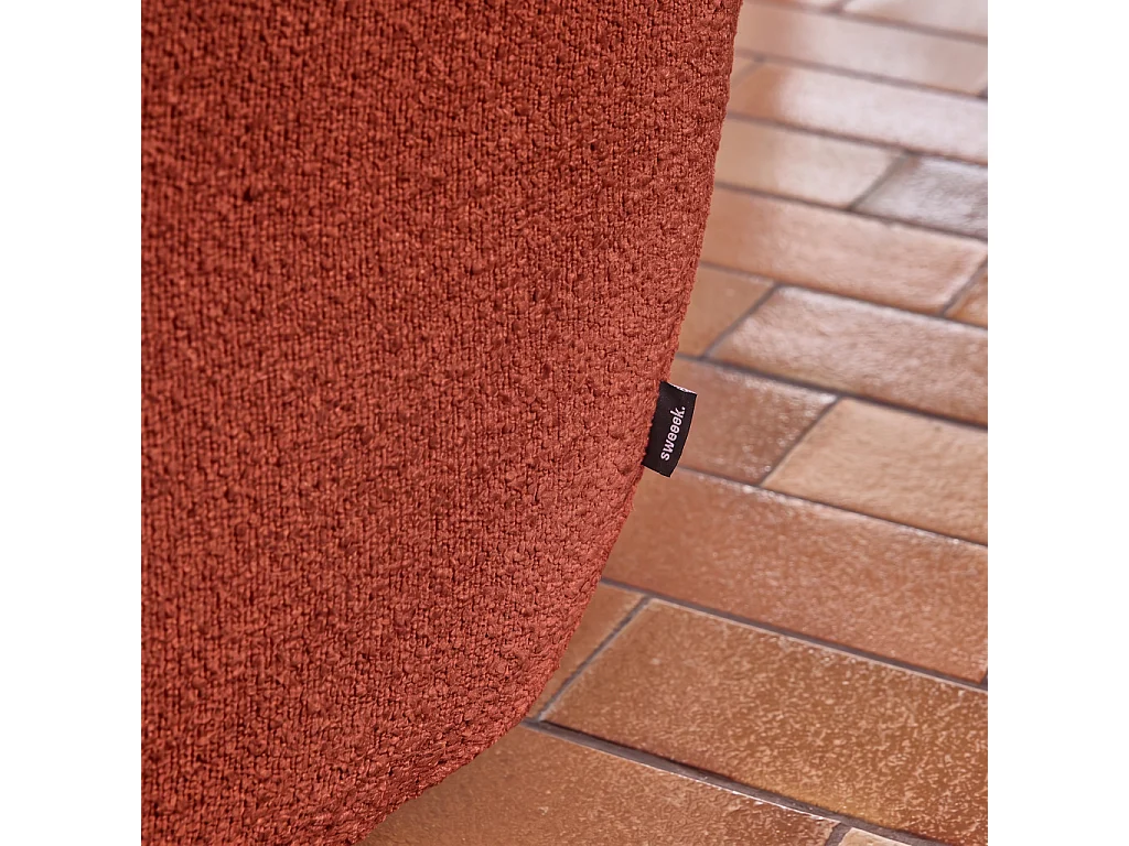 Chauffeuse bouclette texturée 2 places terracotta - Sokol