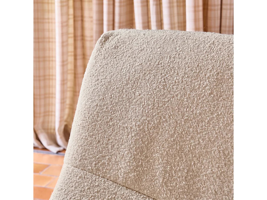 Chauffeuse bouclette texturée 2 places beige - Sokol