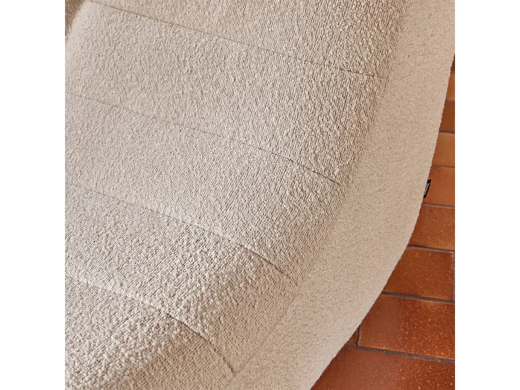 Chauffeuse bouclette texturée 2 places beige - Sokol
