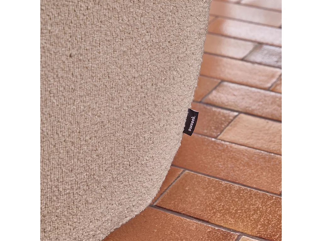 Chauffeuse bouclette texturée 2 places beige - Sokol