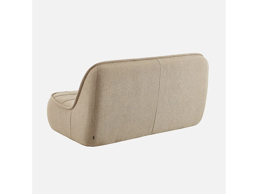 Poltrona in bouclé testurizzato, 2 posti, beige