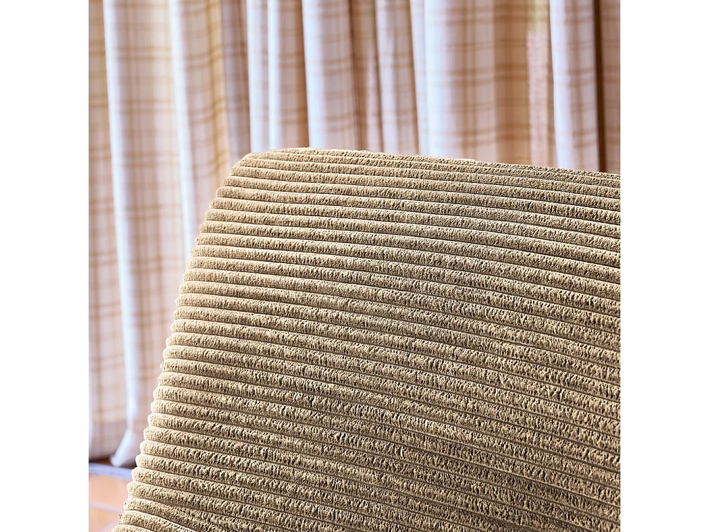 Poltrona in velluto a coste, 3 posti, beige scuro