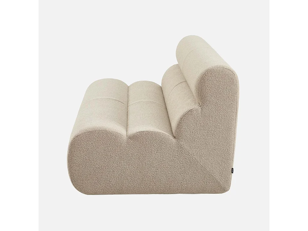 Chauffeuse bouclette texturée 2 places beige - Nova