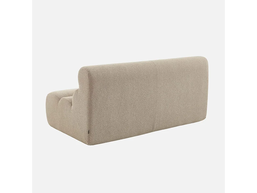 Chauffeuse bouclette texturée 2 places beige - Nova