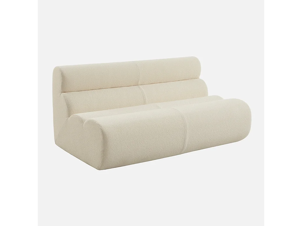 Sillón borreguito texturizado, 2 plazas blanco