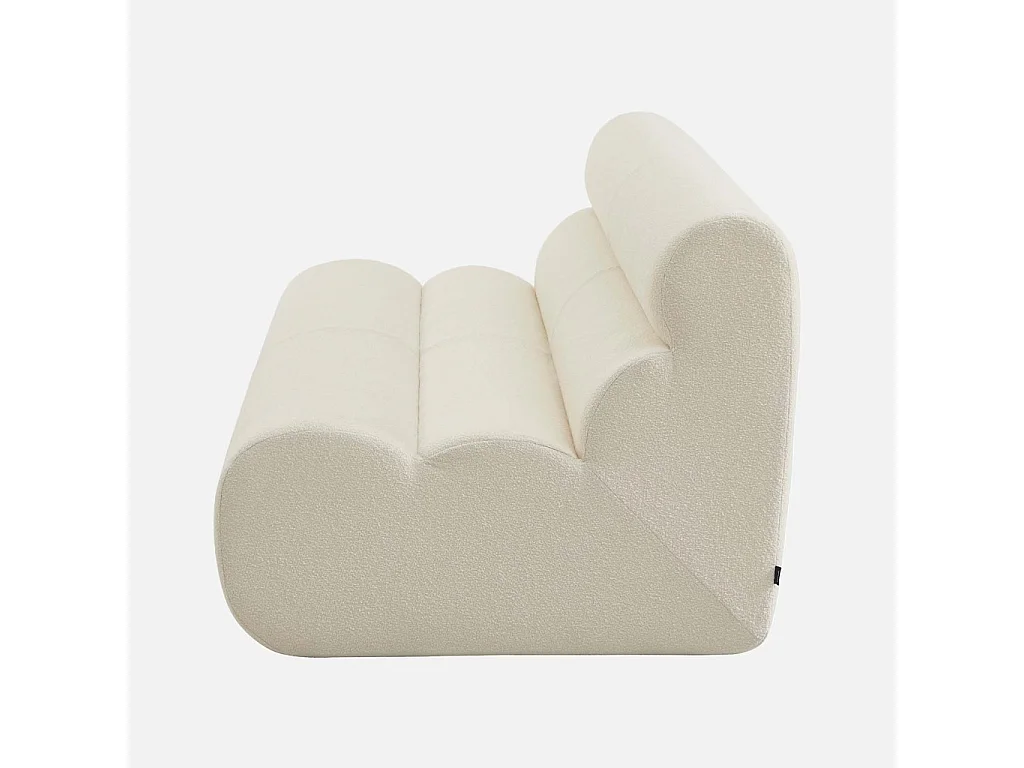 Sillón borreguito texturizado, 2 plazas blanco