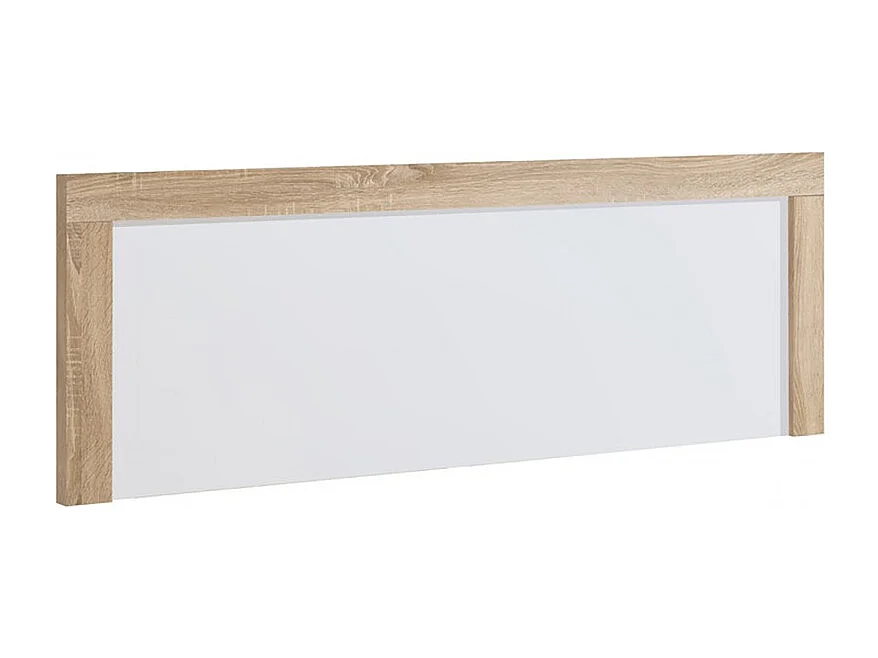 Tête de lit pour lits de 135 et 150 cm, coloris Cambrian/Blanc - Longueur 155 x Hauteur 60 x Profondeur 3 cm