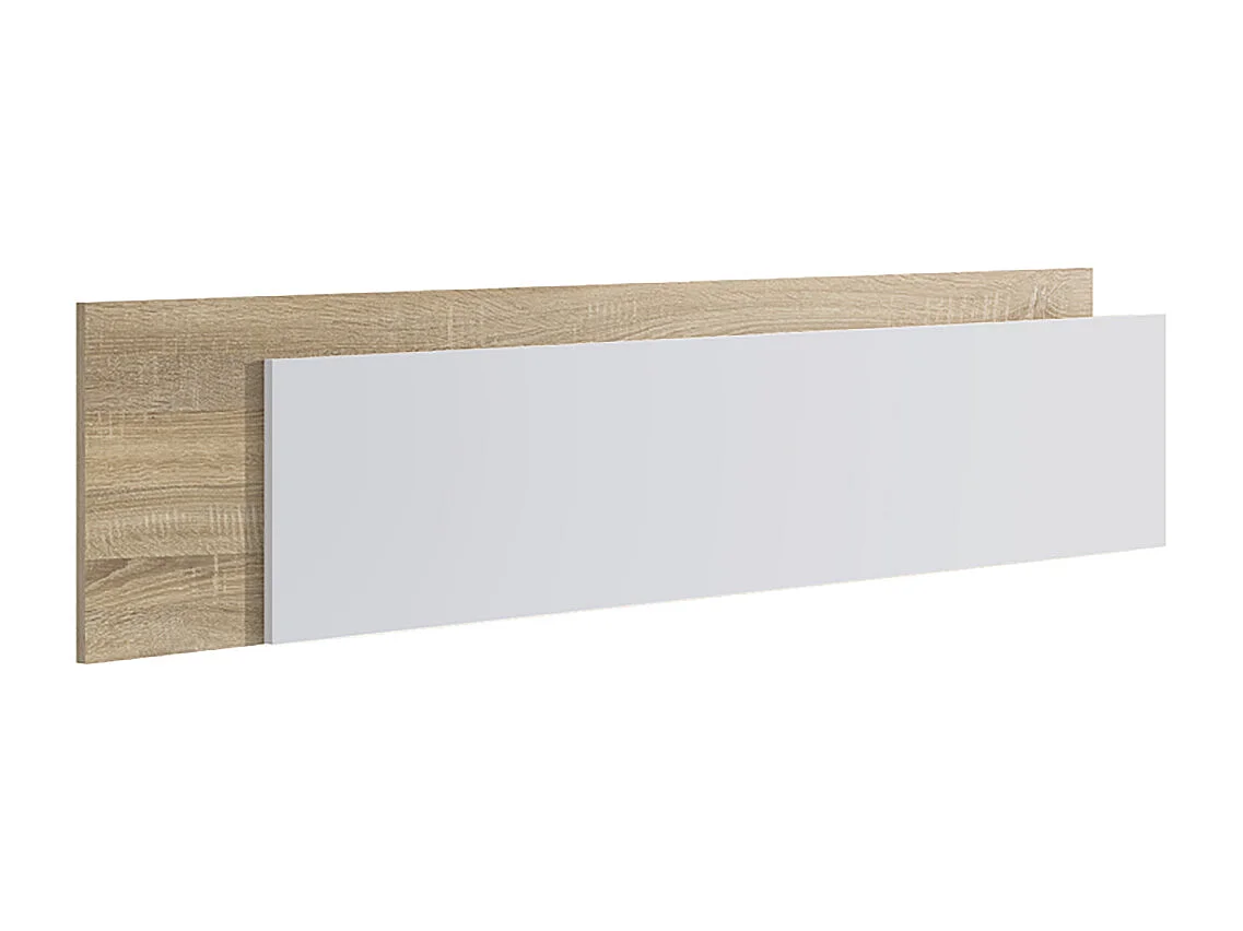 Tête de lit coloris chêne et blanc - Longueur 185 x Hauteur 50 x Profondeur 3 cm