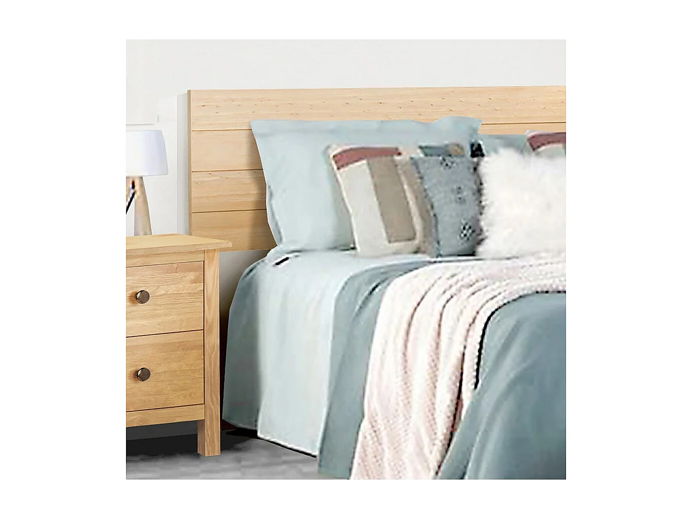 Tête de lit en pin massif pour lits de 90 et 105 cm couleur miel - Longueur 110 x Hauteur 45 cm