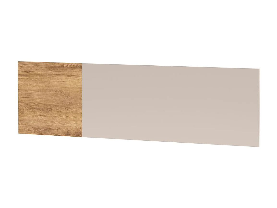 Tête de lit double coloris Beige/chêne Mauvella - Longueur 160 x Hauteur 45 x Profondeur 1,6 cm