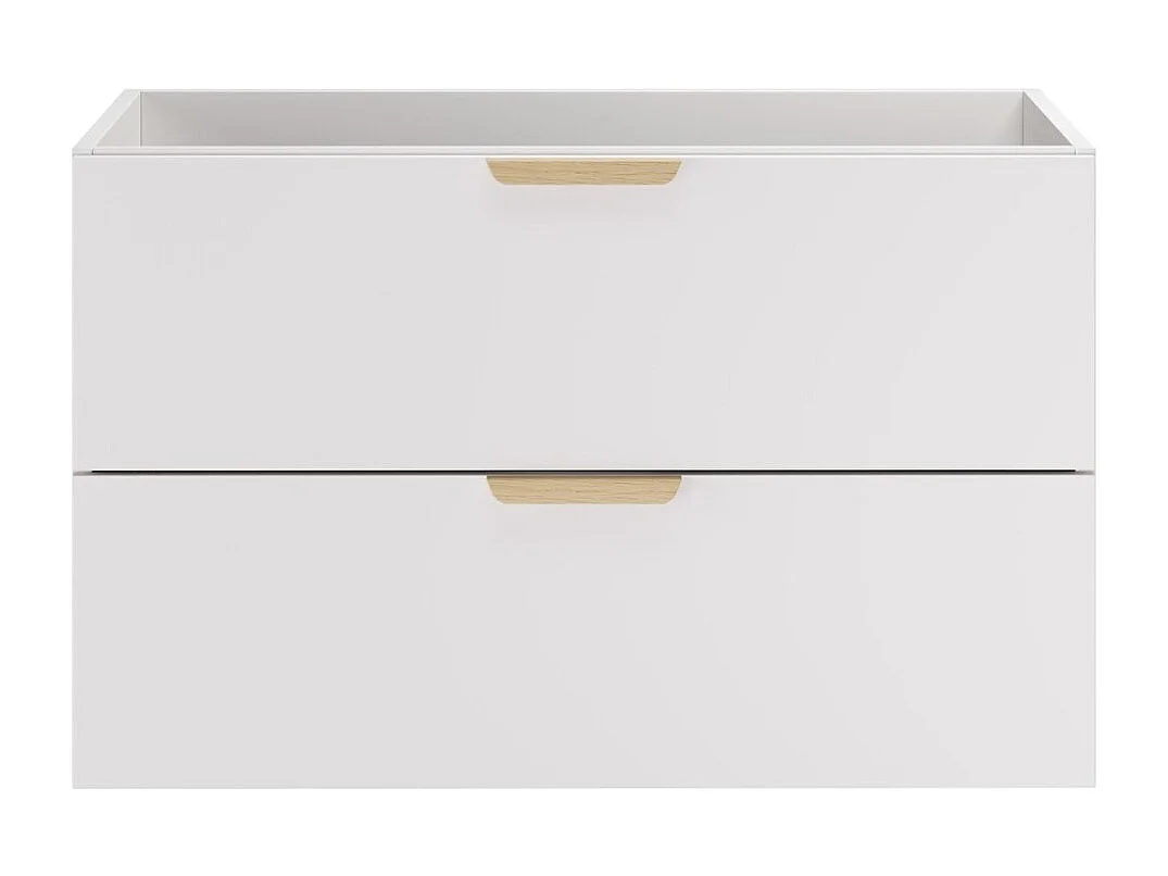 Mobile sottolavabo OSTER 80 cm bianco opaco sospeso con 2 cassetti