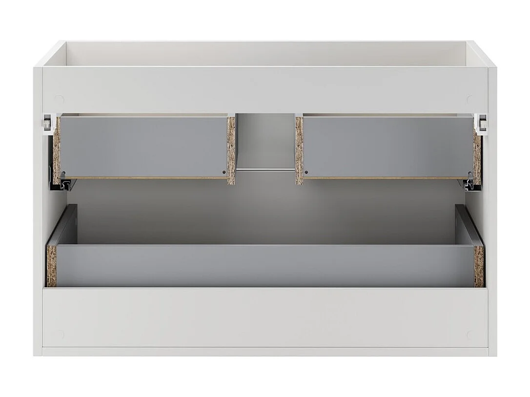 Mobile sottolavabo OSTER 80 cm bianco opaco sospeso con 2 cassetti