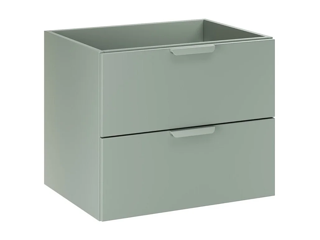 Meuble sous vasque OSTER 60 cm vert sauge suspendu avec 2 tiroirs