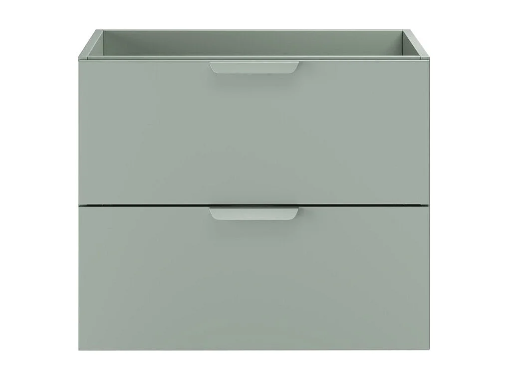 Meuble sous vasque OSTER 60 cm vert sauge suspendu avec 2 tiroirs