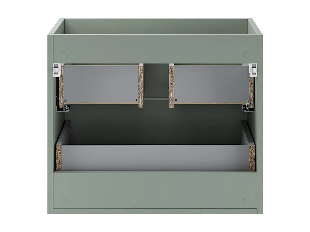 Meuble sous vasque OSTER 60 cm vert sauge suspendu avec 2 tiroirs