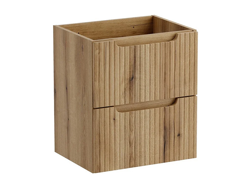 Meuble sous vasque VANO 50 cm chêne suspendu avec 2 tiroirs