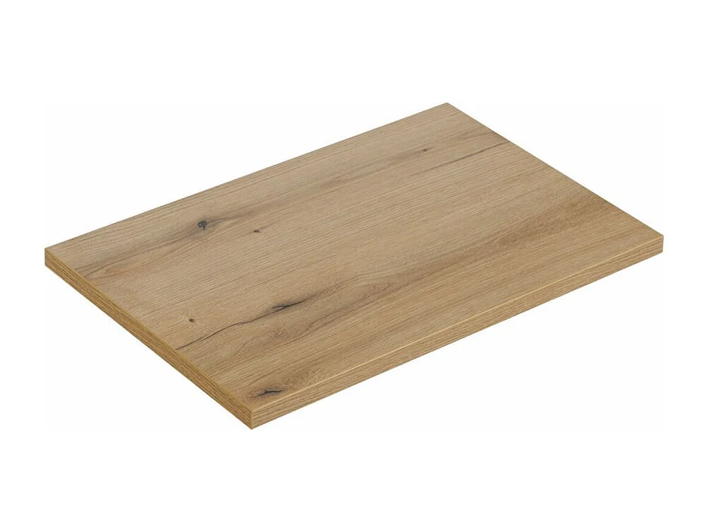 Ensemble VANO 80cm : meuble sous vasque à placards + plan pour vasque aspect chêne clair + vasque à poser rainurée noir mat