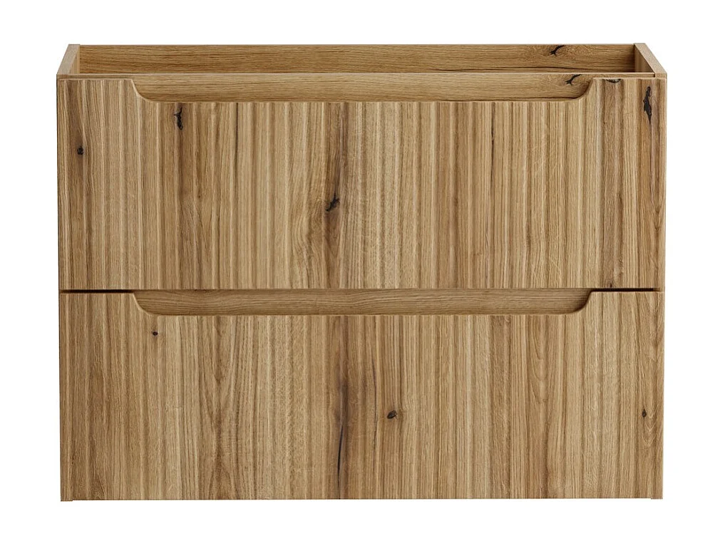 Meuble sous vasque VANO 80 cm chêne suspendu avec 2 tiroirs